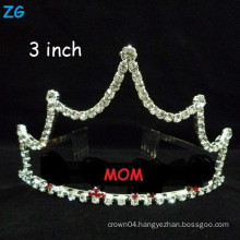 Wholesale small crystal hair accessories mother's day gift MOM's crowns, customized crowns